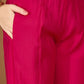 Pink Silk Bandhani Printed Straight Kurta Set with Pant & Dupatta under 1299