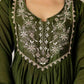 Green Silk Sequin Anarkali Kurta Set with Pant & Dupatta under 1299 