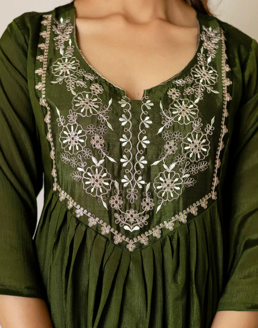 Chiffon Embroidered Anarkali 3 Piece Kurta Set