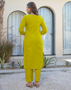 Skylee Rayon Embroidered Straight 3 Piece Kurta Set For Woman
