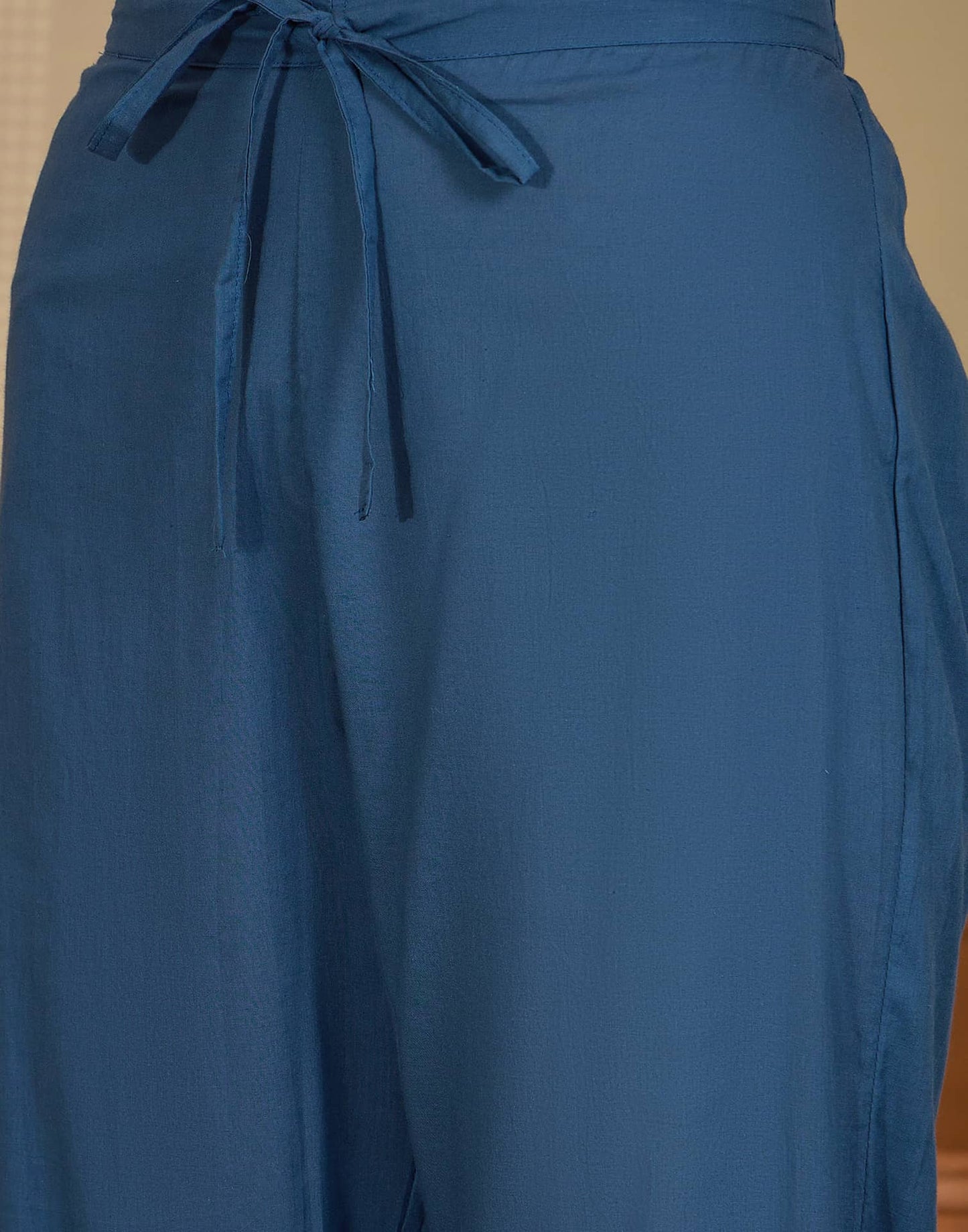 Cotton Straight Embroidery Mandarin Collar Kurta with Pant & Dupatta