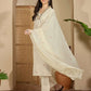 Cotton Flex Straight Embroidery Square Neck Kurta with Pant & Dupatta