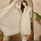 Cotton Flex Straight Embroidery Square Neck Kurta with Pant & Dupatta