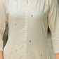 Beige Cotton Embroidered A-Line Kurta Set with Pant & Dupatta for Women Round Neck, Casual & Office Wear Under 1299