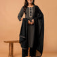 Black Cotton Printed Straight Kurta Set with Pant & Dupatta for Women  Round Neck, Casual & Office Wear Under 1299