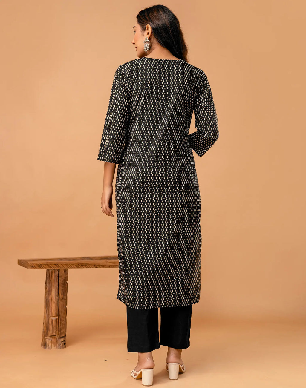 Cotton Embroidered Straight 3 Piece Kurta Set
