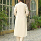 Cotton A-line Embroidery Mandarin Collar Kurta with Pant & Dupatta
