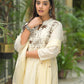 Cotton A-line Embroidery Mandarin Collar Kurta with Pant & Dupatta