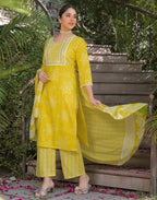 Viscose Rayon Embroidered Straight 3 Piece Kurta Set
