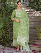 Viscose Rayon Embroidered Straight 3 Piece Kurta Set