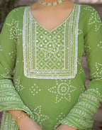 Viscose Rayon Embroidered Straight 3 Piece Kurta Set