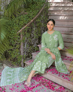 Viscose Rayon Floral Print Straight 3 Piece Kurta Set