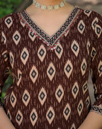 Viscose Rayon Embroidered Straight 3 Piece Kurta Set