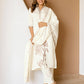 White Silk Embroidered Straight Kurta Set with Pant & Dupatta for Women Casual & Daily Wear under 1299
