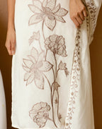 Silk Blend Embroidered Straight 3 Piece Kurta Set