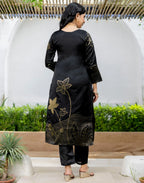 Silk Blend Woven Woven Straight 3 Piece Kurta Set