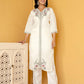 Silk Blend Embroidered Straight Kurta with Pant & Dupatta