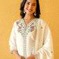 Silk Blend Embroidered Straight Kurta with Pant & Dupatta