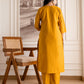 Silk Blend Embroidered Straight Kurta with Pant & Dupatta