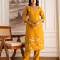 Silk Blend Embroidered Straight Kurta with Pant & Dupatta