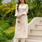 Silk Blend Embroidered Straight Kurta with Pant & Dupatta