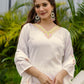 Silk Blend Embroidered Straight Kurta with Pant & Dupatta