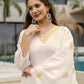 Silk Blend Embroidered Straight Kurta with Pant & Dupatta
