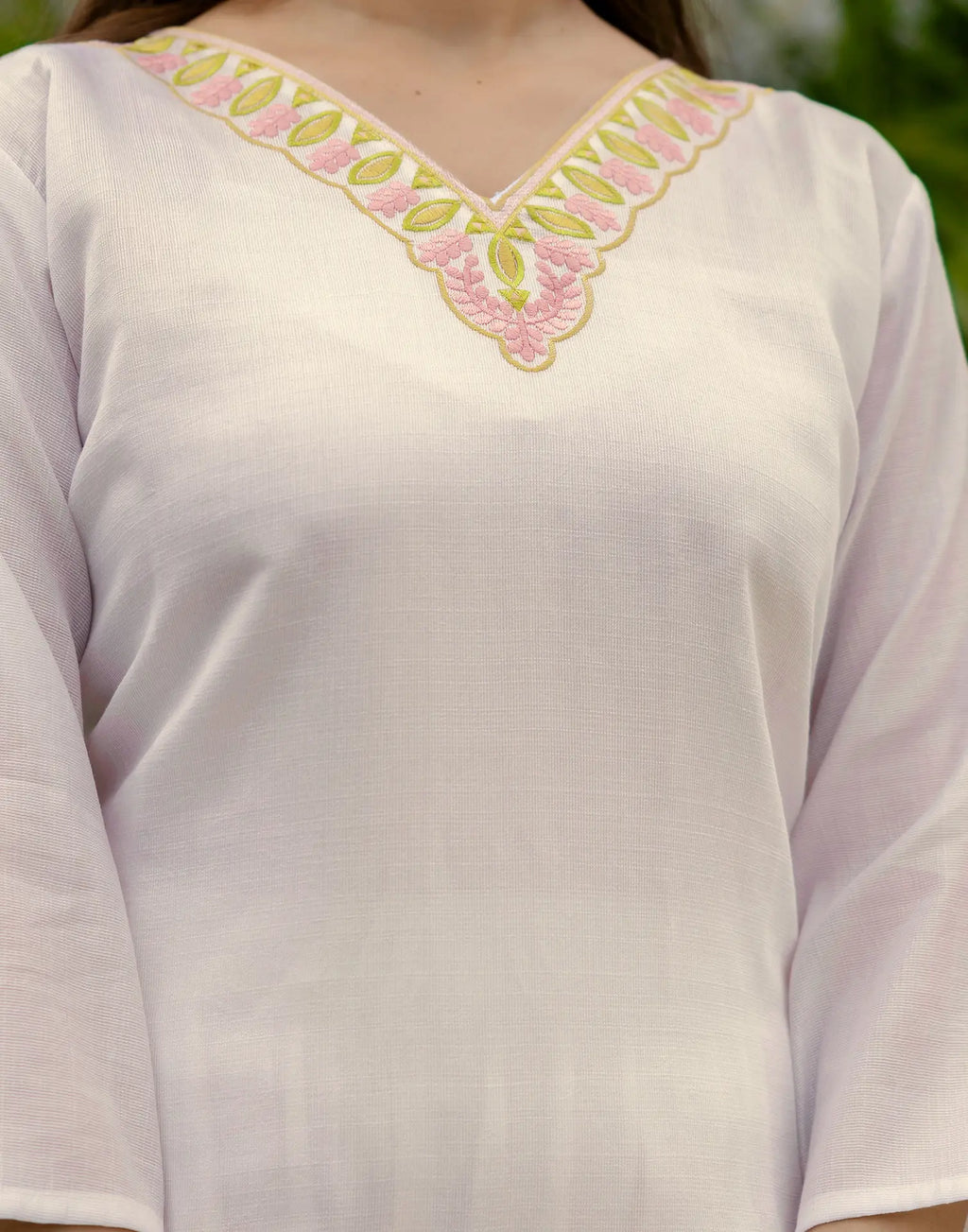 Silk Blend Embroidered Straight 3 Piece Kurta Set