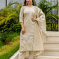 Silk Blend Embroidered Straight Kurta with Pant & Dupatta