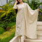 Silk Blend Embroidered Straight Kurta with Pant & Dupatta