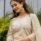 Silk Blend Embroidered Straight Kurta with Pant & Dupatta