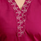 Silk Blend Embroidered Straight Kurta with Pant & Dupatta