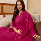 Silk Blend Embroidered Straight Kurta with Pant & Dupatta