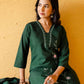 Silk Blend Embroidered Straight Kurta with Pant & Dupatta