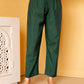 Silk Blend Embroidered Straight Kurta with Pant & Dupatta