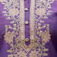 Purple Silk Embroidered Straight Kurta Set with Pant & Dupatta under 1299