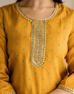 Silk Blend Embroidered Straight 3 Piece Kurta Set