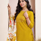 Silk Blend Straight Embroidery Round Neck Kurta with Pant & Dupatta