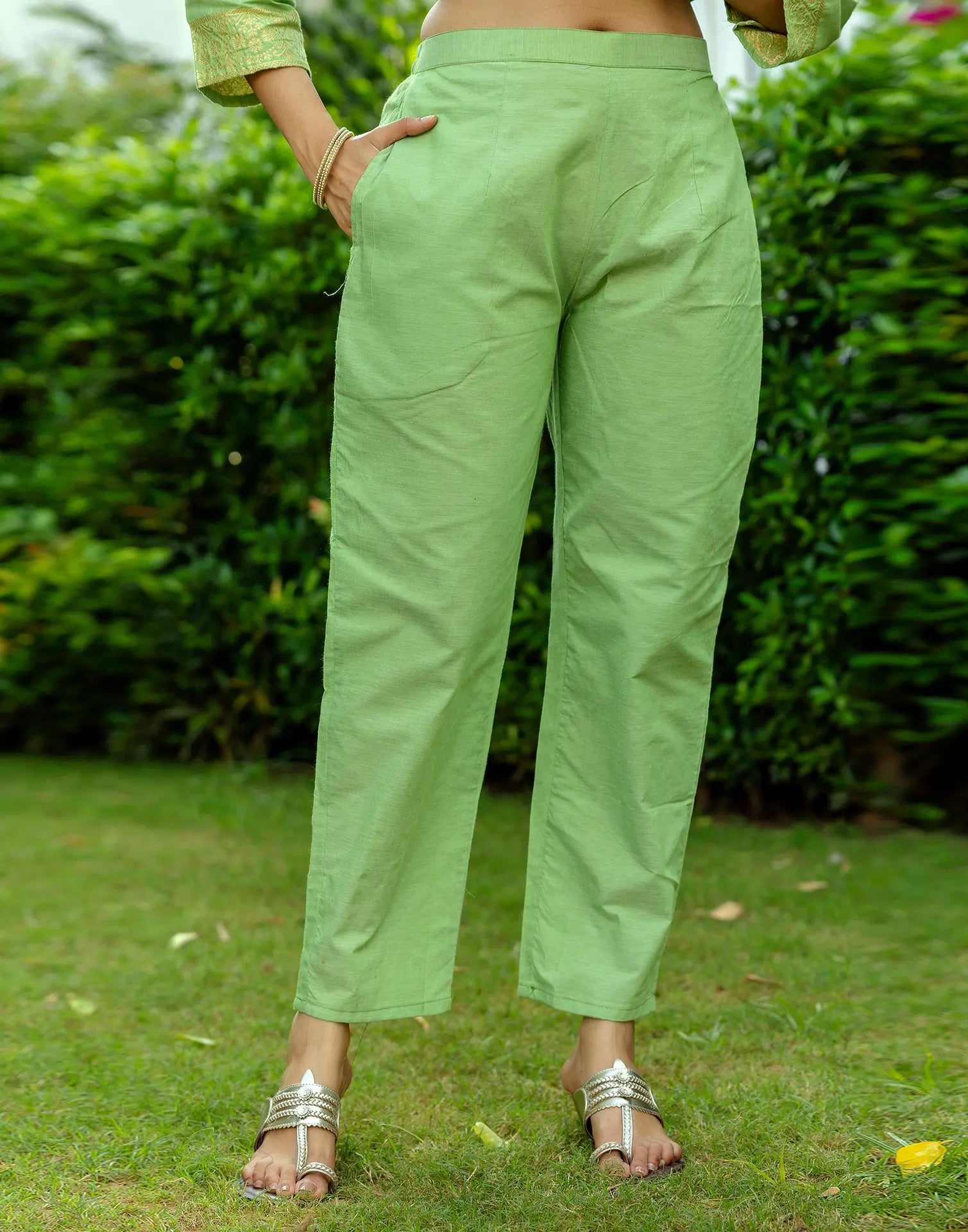 Cotton Woven Woven Straight 3 Piece Kurta Set