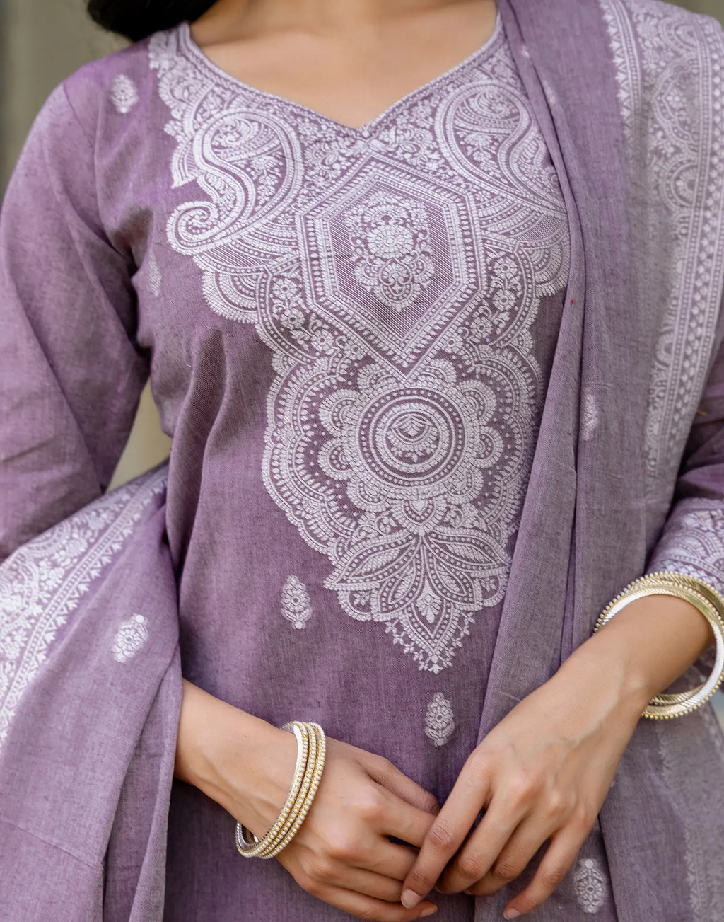 Cotton Woven Woven Straight 3 Piece Kurta Set
