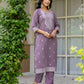 V Neck Cotton Kurta Set with Dupatta Under 1299 for Festive Wear