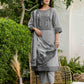 Grey Cotton Kurta Set with Dupatta Soft & Light Daytime Wear for Women
