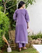 Cotton Woven Woven Straight 3 Piece Kurta Set