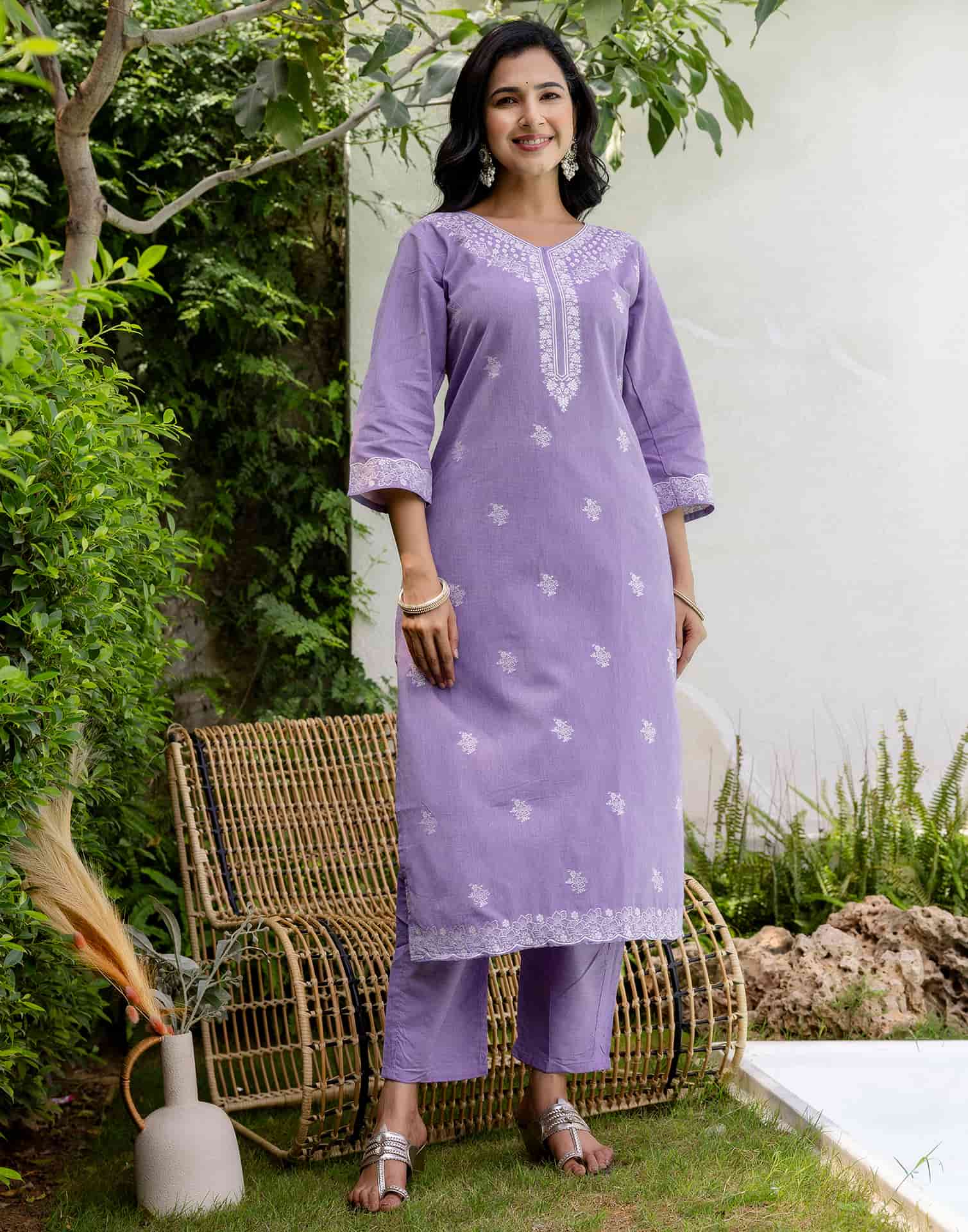 Affordable Cotton Straight Kurta Set for Women Work & Office Wear Outfit
