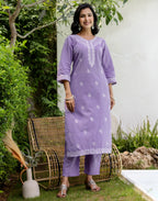 Cotton Woven Woven Straight 3 Piece Kurta Set