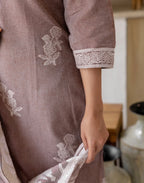 Cotton Woven Woven Straight 3 Piece Kurta Set