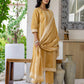 Yellow Cotton Straight Kurta Set with Pant and Dupatta under 1250 