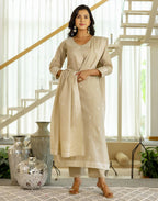 Cotton Woven Woven Straight 3 Piece Kurta Set