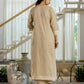Beige Cotton Woven Straight Kurta Set with Pant & Dupatta under 1250