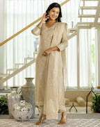 Cotton Woven Woven Straight 3 Piece Kurta Set